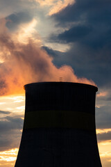 Wall Mural - factory smoke coming out of chimney pollution and global warming