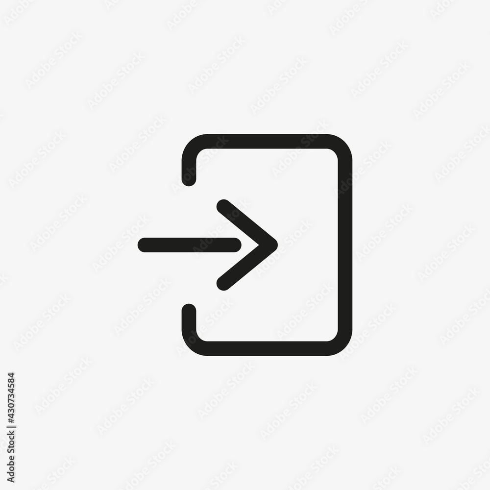 Exit button sign. Log out, sign out button icon for website and app ...
