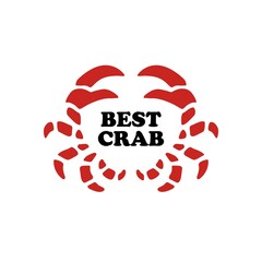 Sticker - crab seafood logo vector icon illustration