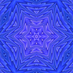 Wall Mural - 3d effect - abstract blue hexagon pattern