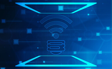 Poster - 2d illustration WiFi symbol sign
