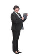 © ASDF - in full growth.smiling business woman with a calculator.