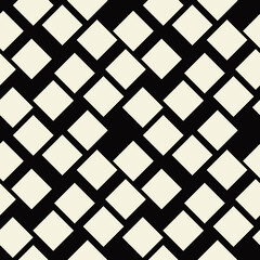 Poster - Diagonal squares white color and black background. Vector.