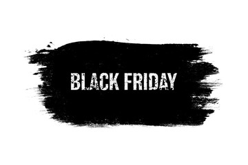 Poster - black banner with inscription is isolated on a white background. Black Friday. seasonal sales