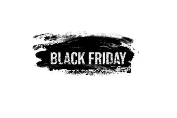Poster - black strokes of paint isolated on a white background. design brush