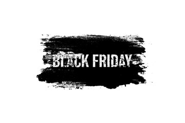 Poster - black banner with inscription is isolated on a white background. Black Friday. seasonal sales