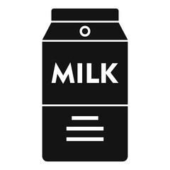 Sticker - Milk package icon, simple style