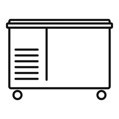 Poster - Food freezer icon, outline style
