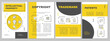 © bsd studio - Intellectual property brochure template. Copyright laws. Flyer, booklet, leaflet print, cover design with linear icons. Vector layouts for presentation, annual reports, advertisement pages