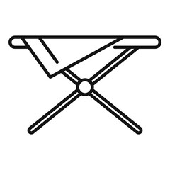 Sticker - Ironing board icon, outline style