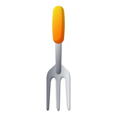 Poster - Garden hand plant fork icon, cartoon style