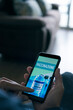 © nito - text vaccination in italian in his smartphone
