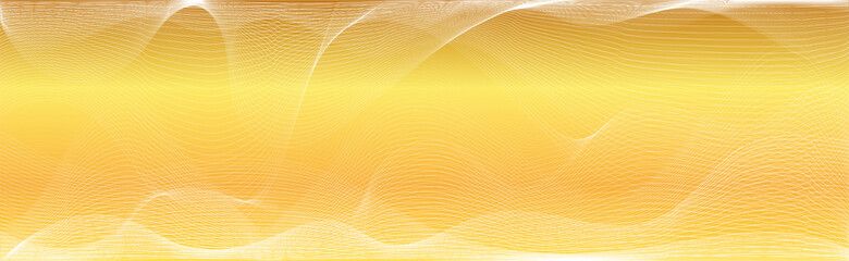 background with abstract vector gold wave melody lines