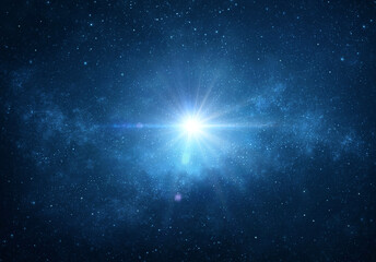 Wall Mural - star light, explosion, glow, burst, blast into deep space, night sky. cosmic nebula, galaxy, milky w