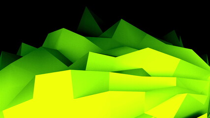 Poster - Simple low polygonal surface with edges, computer generated modern abstract background, 3d rendering