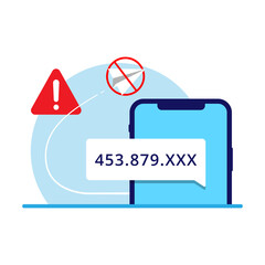 Poster - don't share one time password (OTP) or verification code concept illustration flat design vector eps10. modern graphic element for landing page, empty state ui, infographic