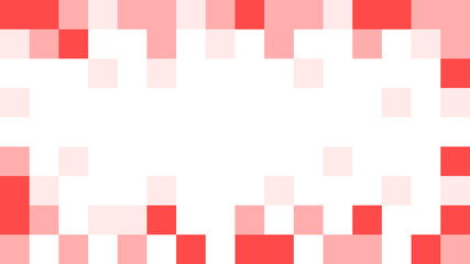 Poster - Pixel Background Abstract Red and White Texture with Pixelated Design and an Aspect Ratio of 16:9. Vector Image.