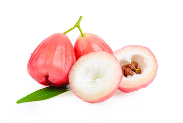 Rose apple on white background