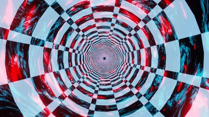 Wall Mural - 3d animation ultra hd 4k video seamless loop of 3d renders abstract sci-fi tunnel motion background.