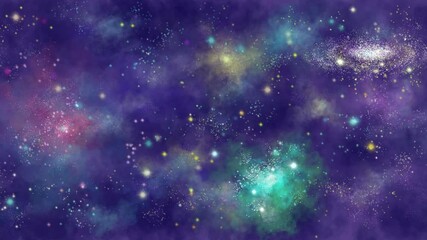 Wall Mural - many stars in the depths of space
