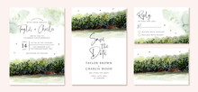 Wedding Invitation Set With Mangrove View Watercolor