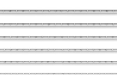Poster - 3d rendering. modern white sqaure brick panel pattern wall design texture background.