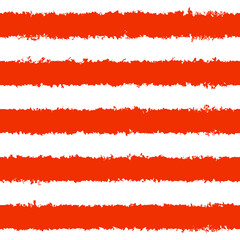 Aufkleber - Torn lines pattern. Seamless red and white horizontal lines. Vector.