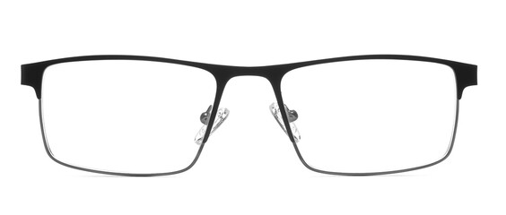 Sticker - New black eye glasses isolated on white