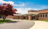 Fototapeta  - Exterior view of a typical American school building