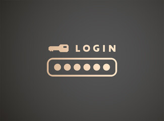 Login lock symbol