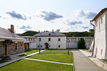 Wall Mural - The building of a religious school in Staritsky Holy Dormition Monastery, Staritsa, Tver region, Russian Federation, September 20, 2020