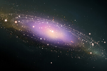 Wall Mural - Space background with old galaxy