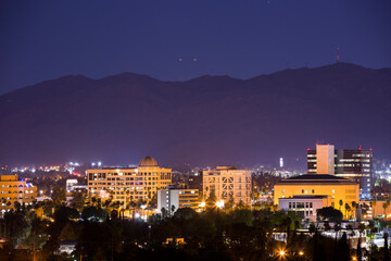 Wall Mural - Aerial view of the downtown skyline of Riverside, California, USA.