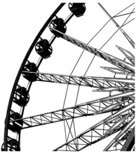 Ferris Wheel On A White Background