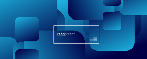 Poster - Square shapes composition geometric abstract background. 3D shadow effects and fluid gradients. Modern overlapping forms