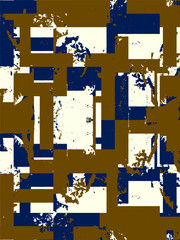 Poster - Abstract grunge vector background. Color geometric composition of irregular overlapping graphic elements.