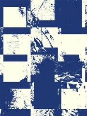 Poster - Abstract grunge vector background. Monochrome composition of irregular geometric graphic elements.