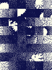 Poster - Abstract grunge vector background. Monochrome composition of irregular geometric graphic elements.