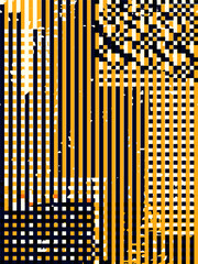 Poster - Abstract grunge vector background. Color geometric composition of irregular overlapping graphic elements.