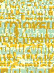 Poster - Abstract grunge vector background. Color handcrafted geometric composition of irregular graphic elements.
