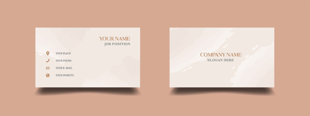 Wall Mural - Fashion business card design template. Luxury and elegant background. Vector illustration ready to print.