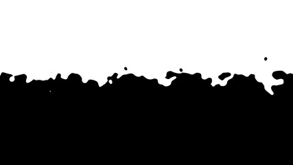 Wall Mural - the transition from black to white with uneven border line, interpenetration of colors. vector illus