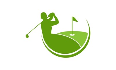 Wall Mural - Golf sport icon logo