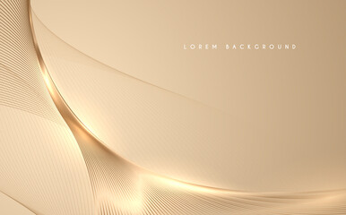 Wall Mural - Abstract gold threads background with glow effect