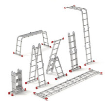 Set Of Multifunction Ladder Forms - 3D Illustration