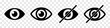 Eye Icons isolated on transparent background. Vector icons for design.
