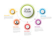 Our company team presentation template with circle profiles