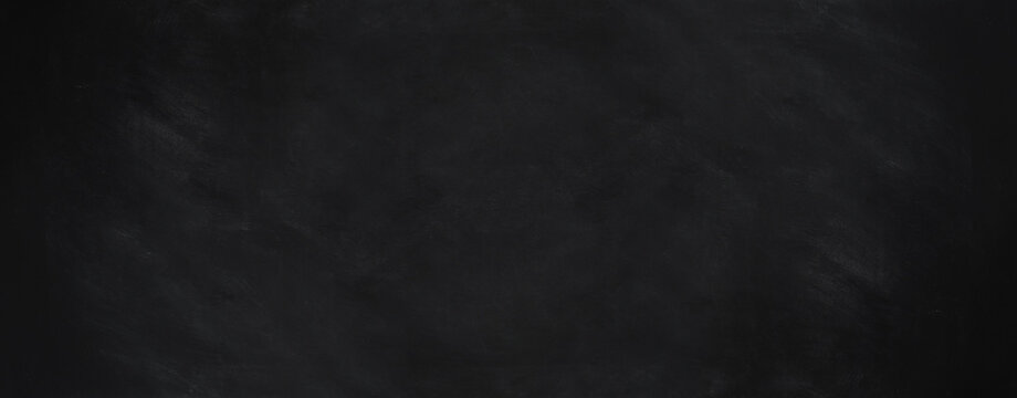 blackboard background with chalk smudge texture in wide web banner format