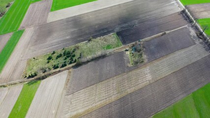 Poster - Spring fields in Wegrow County in Masovian Voivodeship of Poland