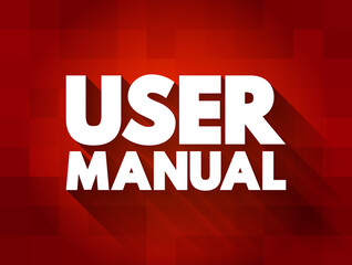 Poster - User Manual text quote, concept background